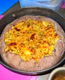 Tarta de calabacín, puerro y cebolla con masa integral