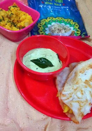 लिटील मिलेट {सामक चावल }मसाला दोसा (Little Millet {Samak Rice} Masala Dosa ki recipe in hindi) रेसिपी मुख्य फोटो