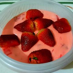 Strawberry yogurt Trifle A picture of Strawberry yogurt Trifle.