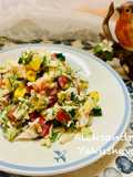 Vegetable salad with lobster