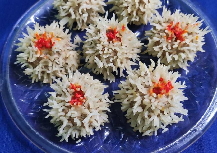 Chicken kadam phool/ kadamba dumplings Chicken kadam phool/ kadamba dumplings