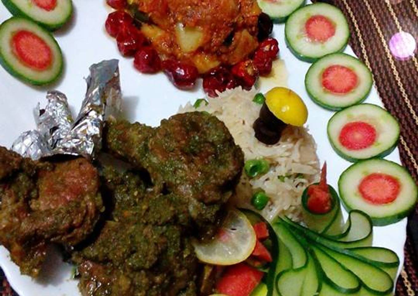 Madrasi green masala chops