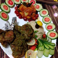 A picture of Madrasi green masala chops.