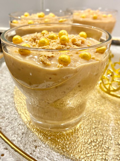 Una foto de Arroz con crema de turrón jijona