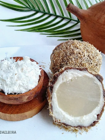 Cara Mudah Membuat Resep 119. Mochi Kelapa (Miniatur Kelapa) yang Sempurna Anti Ribet, Bikin Ngiler