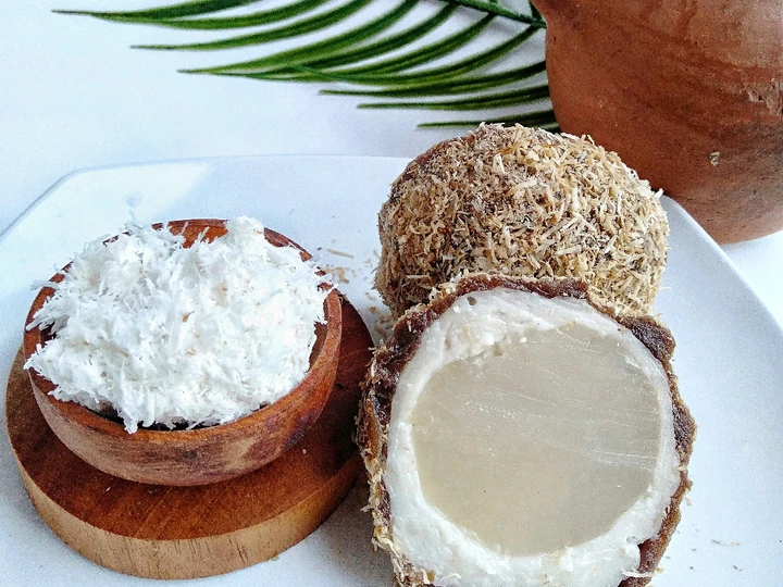 Cara Mudah Membuat Resep 119. Mochi Kelapa (Miniatur Kelapa) yang Sempurna Anti Ribet, Bikin Ngiler