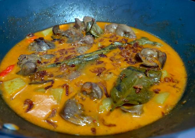 Cara Bikin Ati ampela masak kuah santan Istimewa