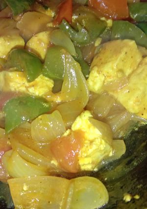 A picture of Capsicum paneer.