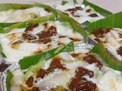 Gambar jongkong tepung beras daun pisang