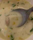 شوربة الكريمة بالدجاج والذرة 🍜