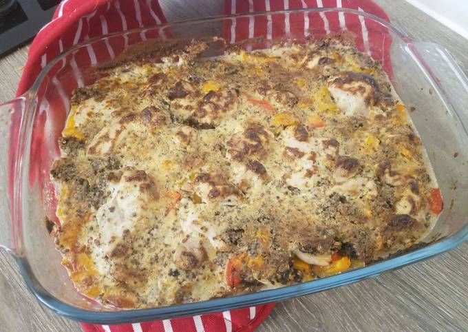 Chicken + Haggis Veggie Bake