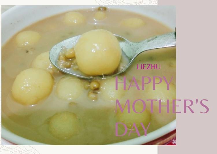 Bubur kacang hijau+ronde ubi