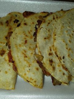 A picture of Smoked Marlin or Tuna Quesadillas.