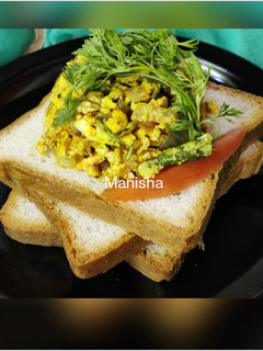 A picture of Bhurji Toast.