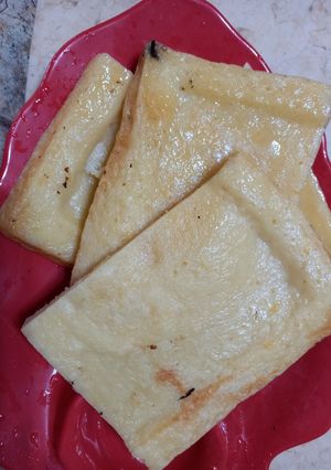 Hình của món Bánh da lợn nướng trứng sữa.