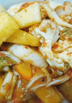 Foto resep Oseng semangka sawi putih wortel dan bunga kol
