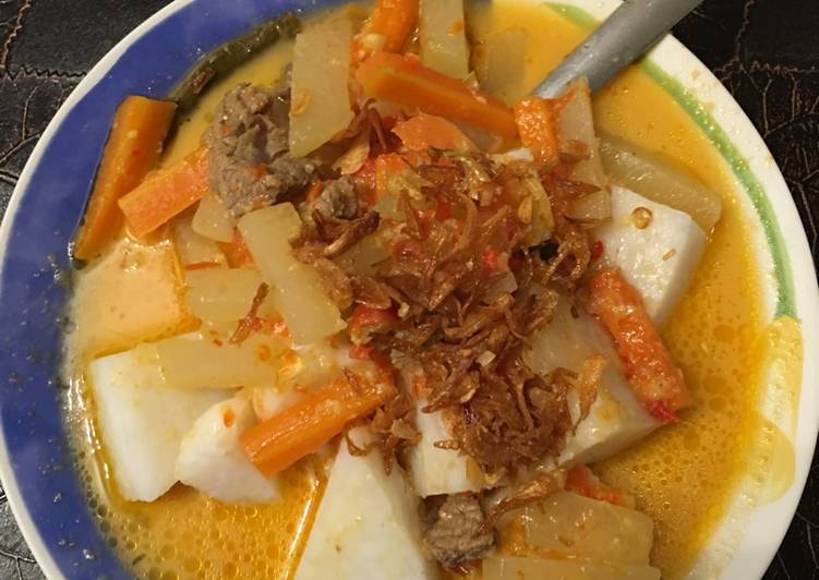 Resep Lontong sayur gurih yang Enak