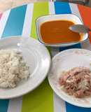 Crema de ahuyama con atún