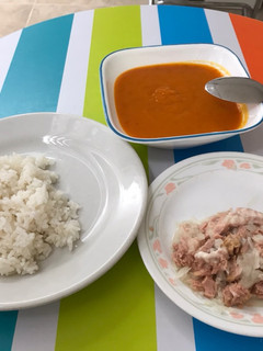 Una foto de Crema de ahuyama con atún