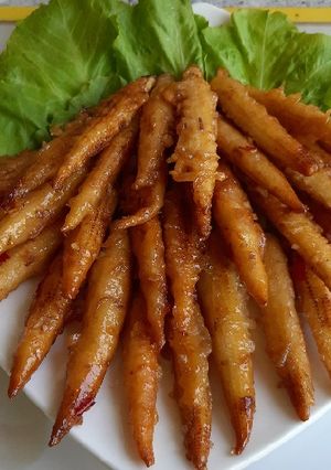 Hình của món Bắp Non Chiên Nước Mắm Chay.