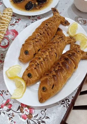 صورة لوصفة مخبوزات🥖🍞 مملحات على شكل سمكات🐟🐟 تووووووووووب 🥰🥰🥰