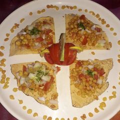 A picture of Masala Boondi Papad Chat.