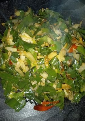 Foto resep Tumis daun dan kencur muda