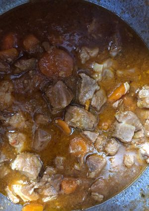 A picture of Meat in Sauce (Pressure Cooker).