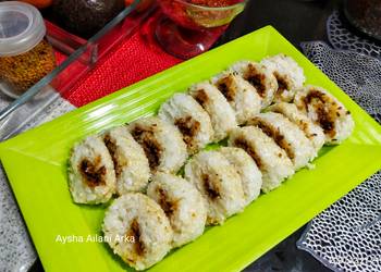 Masakan Populer Nasi Ketan Wijen Isi Abon Tongkol Yummy Mantul