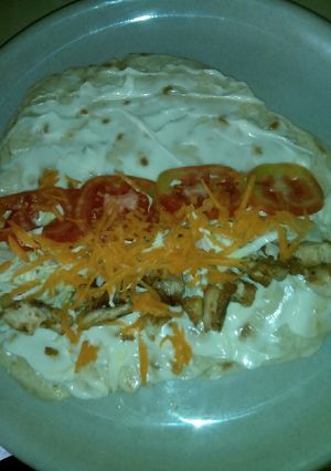 A picture of Chicken shawarma.
