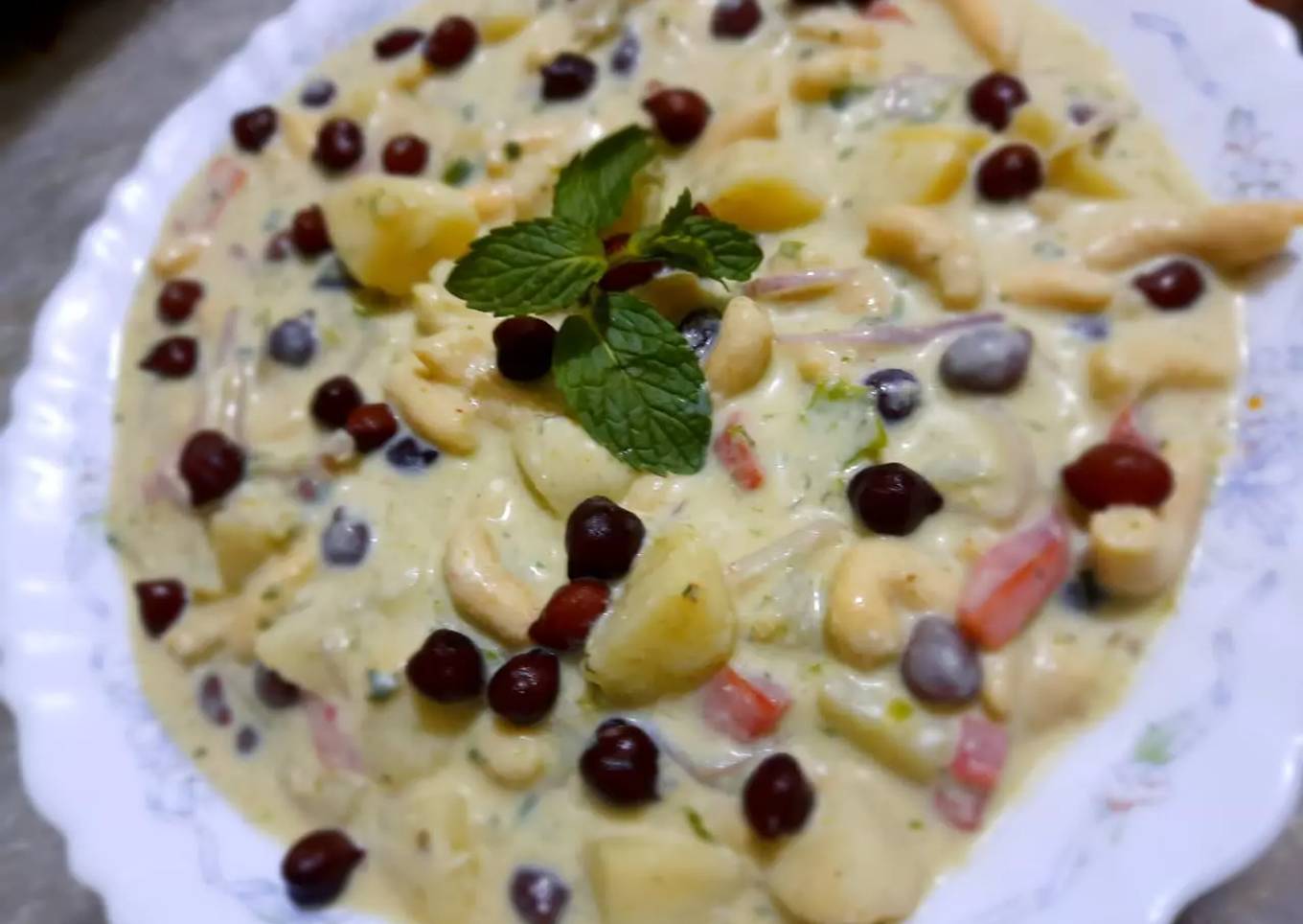 Recipe of Award-winning Mint flavour Boondi raita