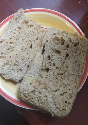 Una foto de Pan rápido de avena al microondas
