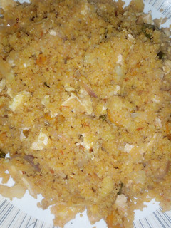 Jallof din couscous Mai kwai ainihin hoton girkin