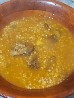 صورة لوصفة عيش بالقديد(الخليع)
