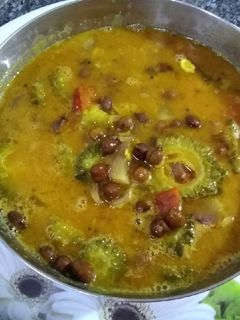 பாகற்காய் கருப்பு கள்ளை சாம்பார் செய்முறை முக்கிய புகைப்படம்