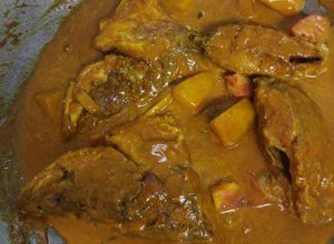 Gambar Siakap goreng masak kari