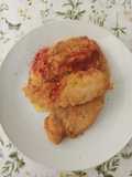 Milanesas de pollo con hummus