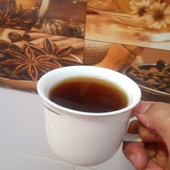 Ginger lemon black coffee A picture of Ginger lemon black coffee.
