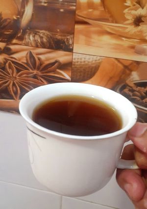 A picture of Ginger lemon black coffee.