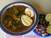 Una foto de sopa de berros
