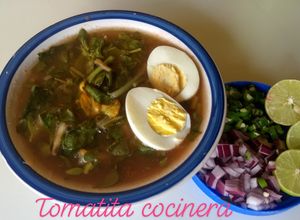 Una foto de Sopa de acelgas con berro