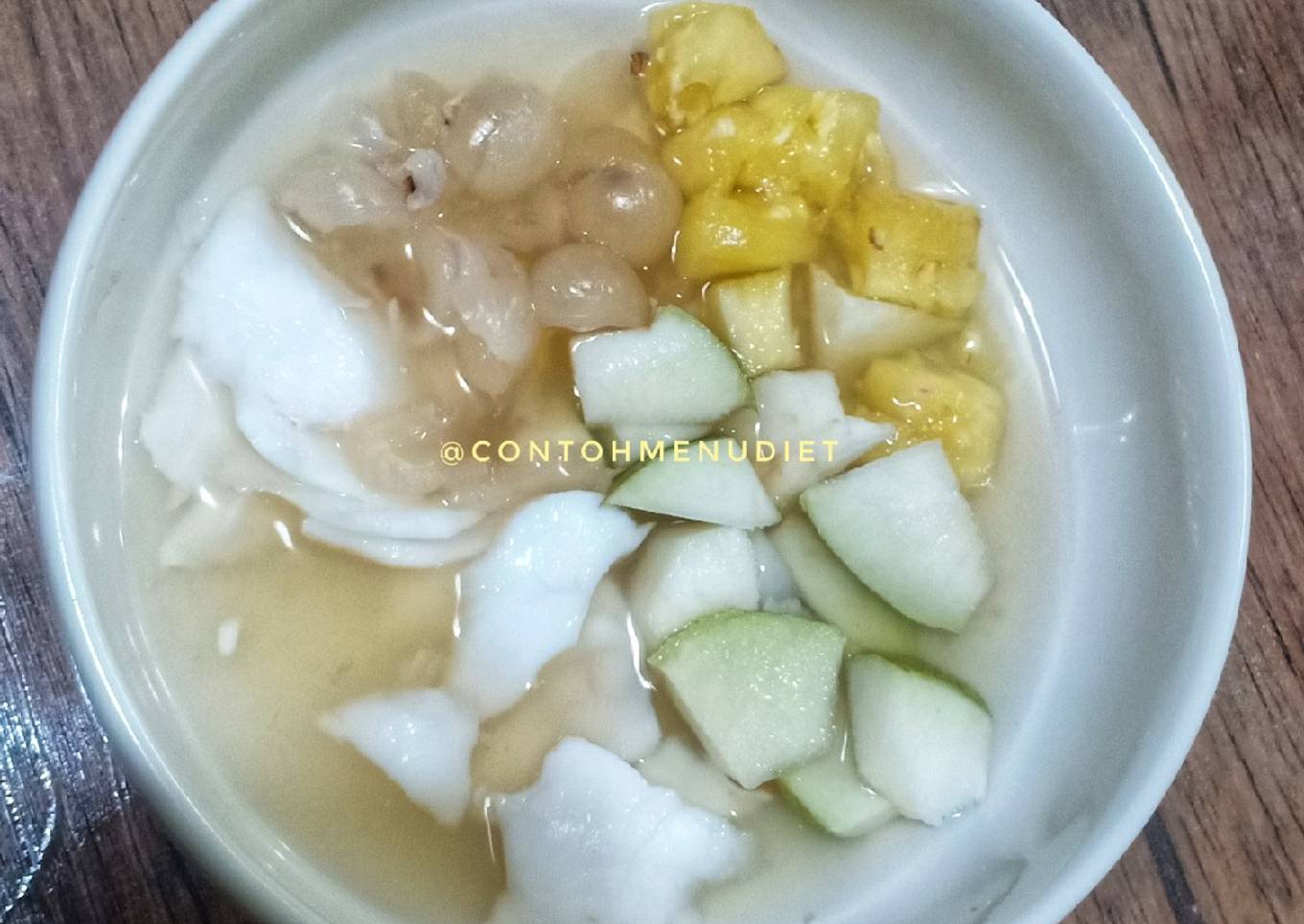 Sop buah madu simple segar diet gula sirup diabetes raw food
