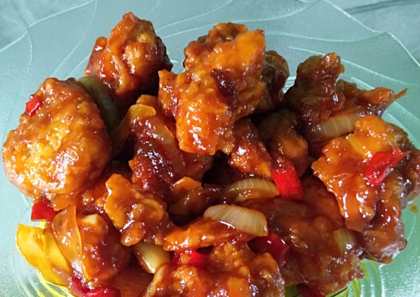 Ayam crispy saus mentega