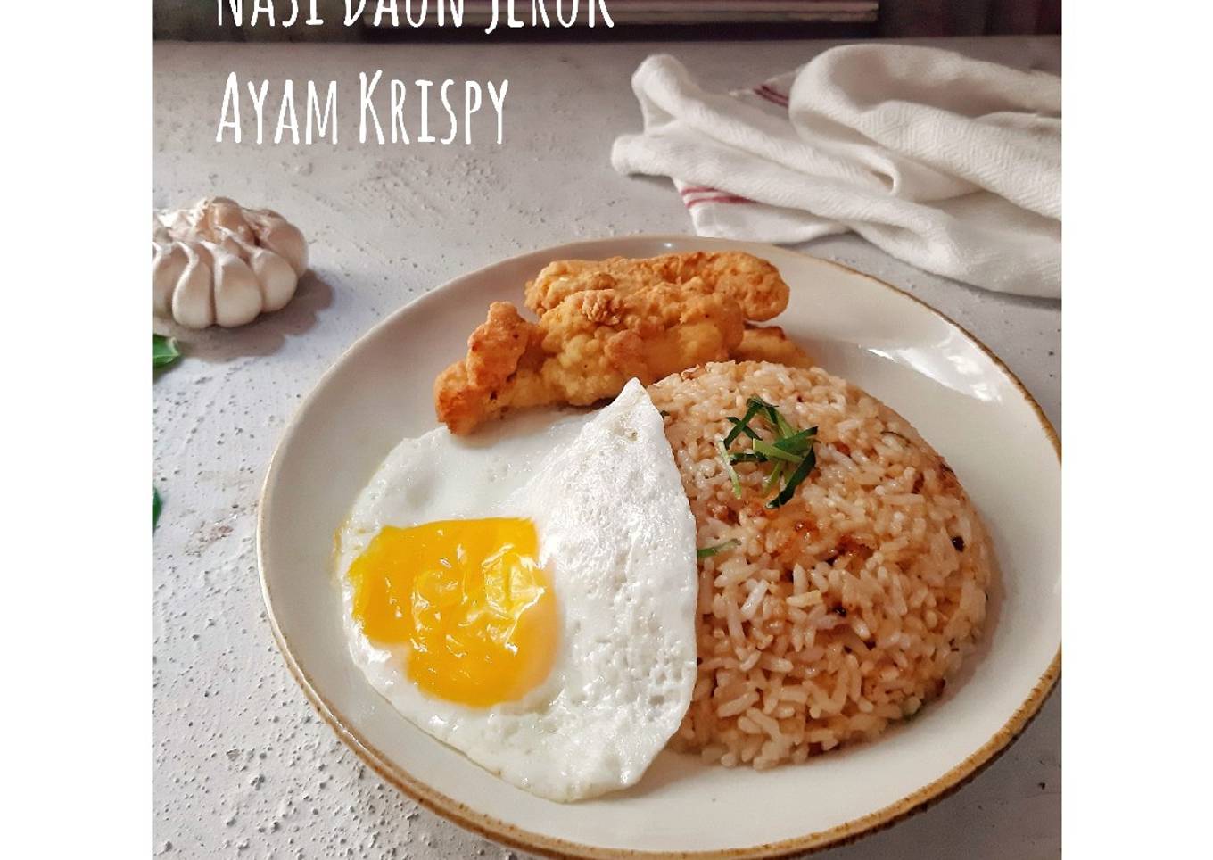 Nasi Daun Jeruk Ayam Krispy