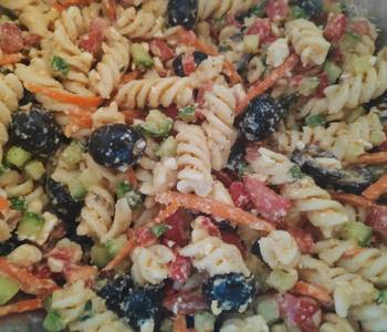 Popular Cuisine Greek Pasta Salad Version 2 Practical Delicious