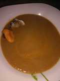 Crema de moluscos y gambones