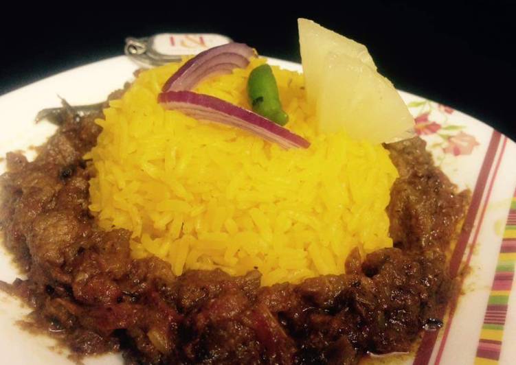 Bukhari rice with mutton masala curry #CookpadApp #ricecontest