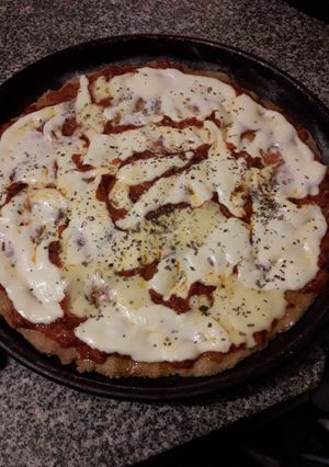 Una foto de Pizza integral rápida y fácil