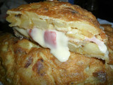 Tortilla de papa rellena de Jamón y queso 🥔🧀