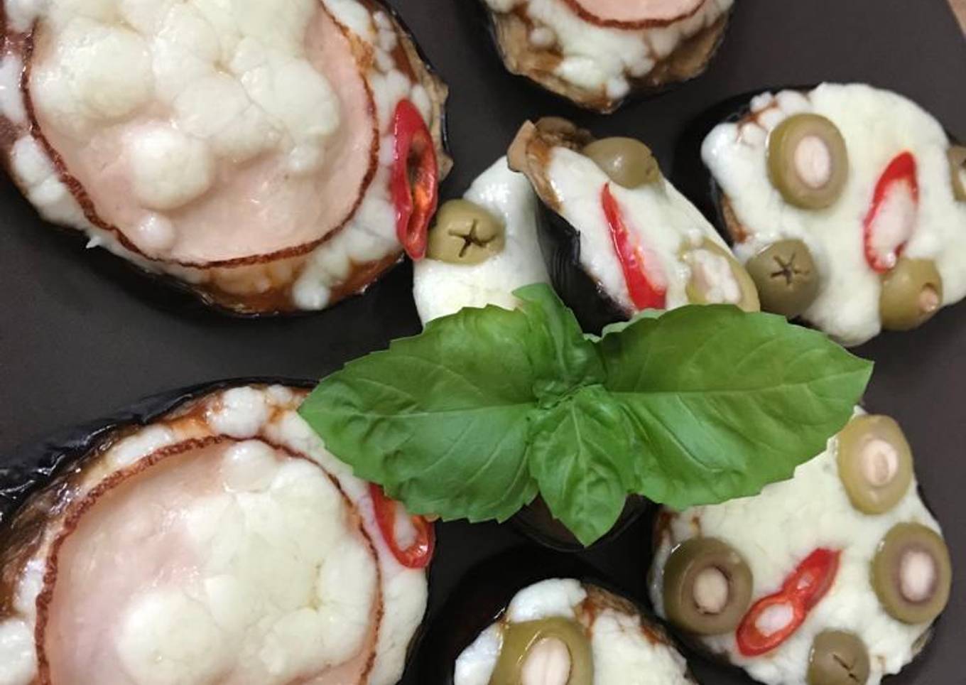 Mini Eggplant pizza